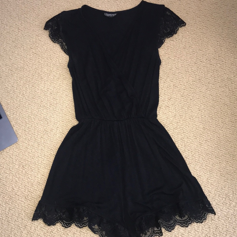 Black lace romper